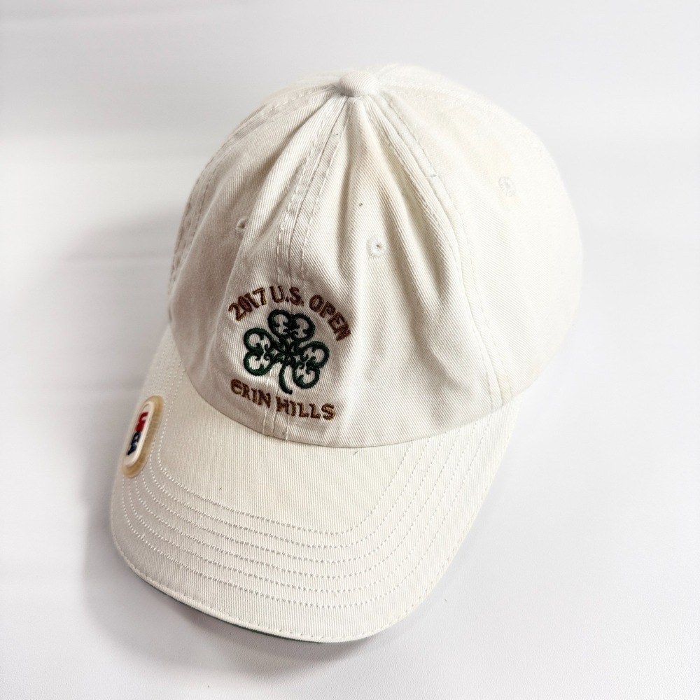 2017 US Open Erin Hills Golf Hat USGA Member White Green Strapback Dad Hat Cap